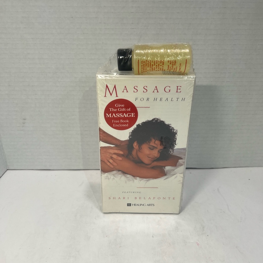 Massage Set with Cream and Gold Accents